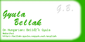 gyula bellak business card